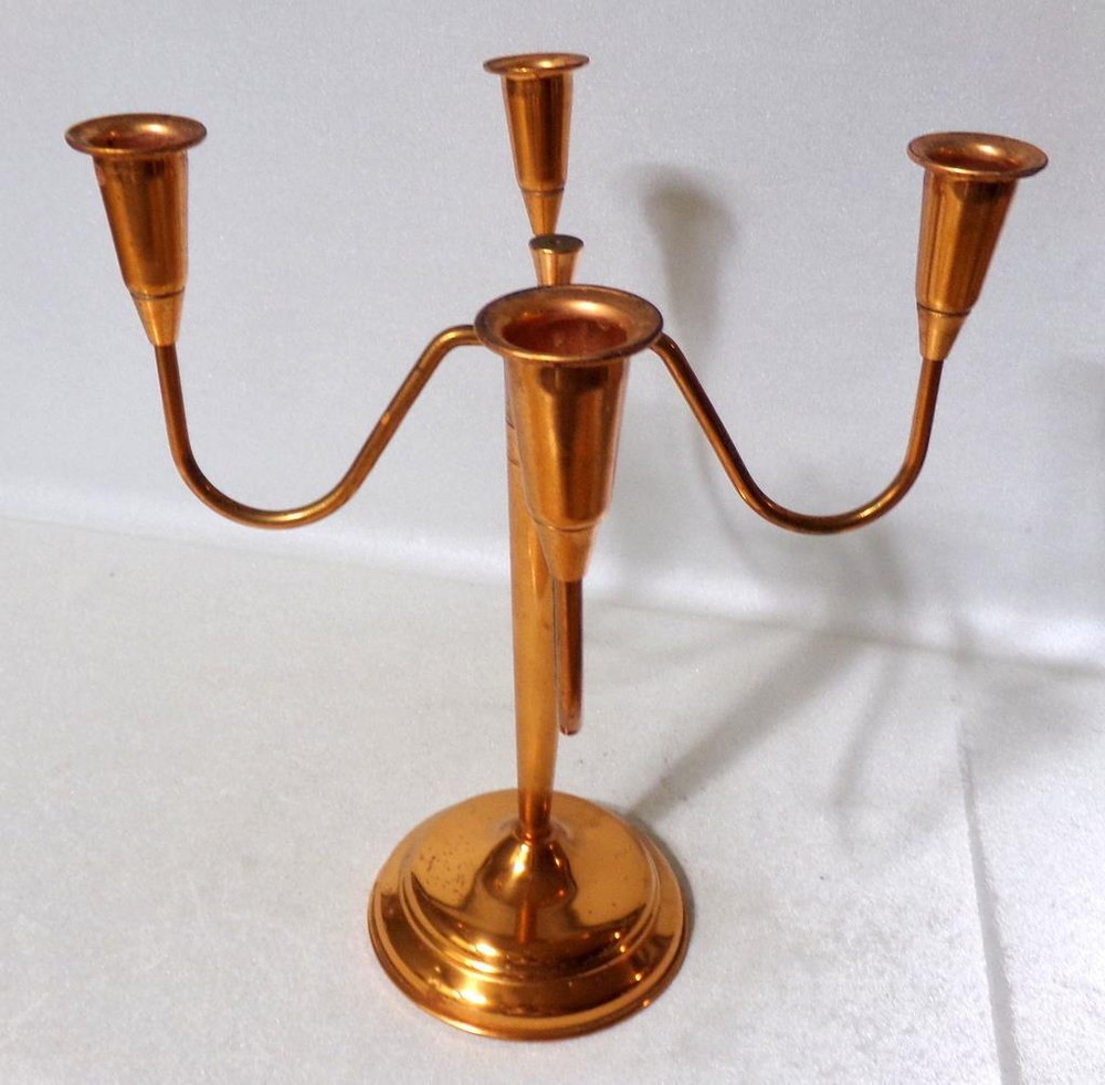 Arts & Crafts Copper Candelabra
