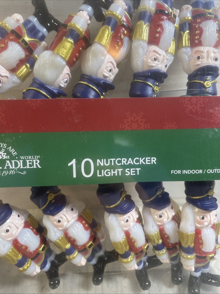 KURT ADLER 10 Nutcracker LIGHTS NOVELTY SET 10 Light Christmas Set