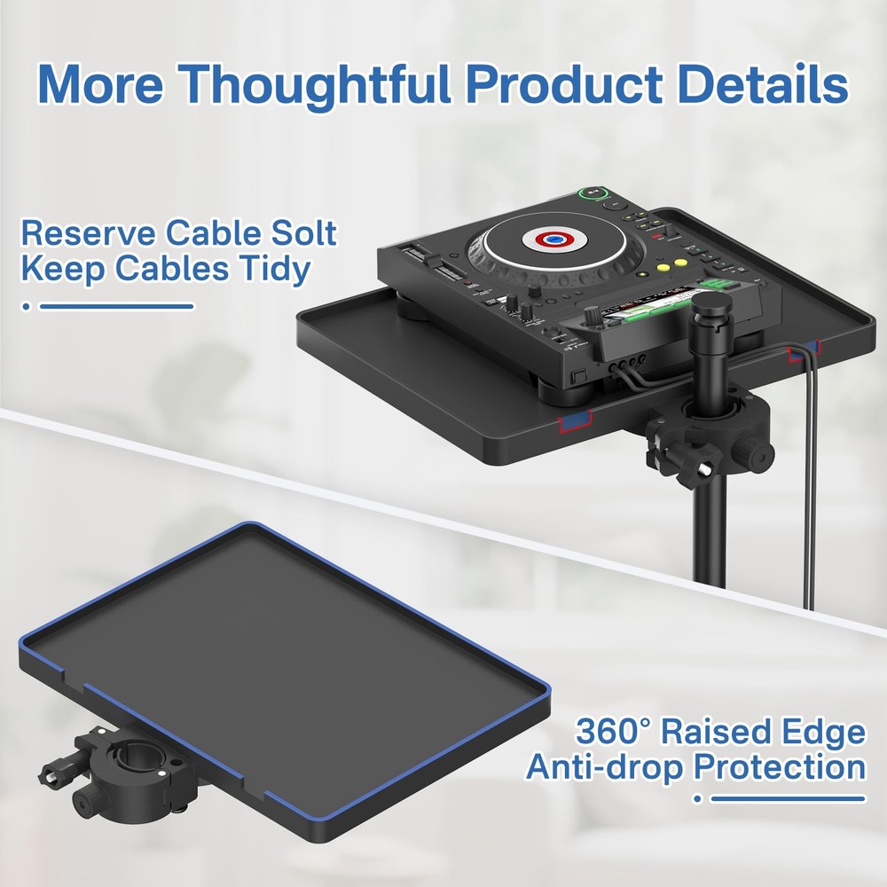 Chunxiao Functional Microphone Stand Tray with Adjustable Mi