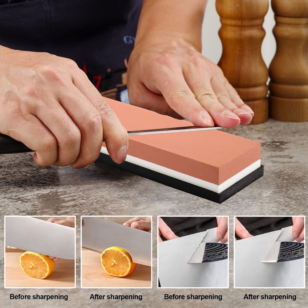 13PCS Complete Knife Sharpening Stone Set Professional Dual Whetstone Sharpener