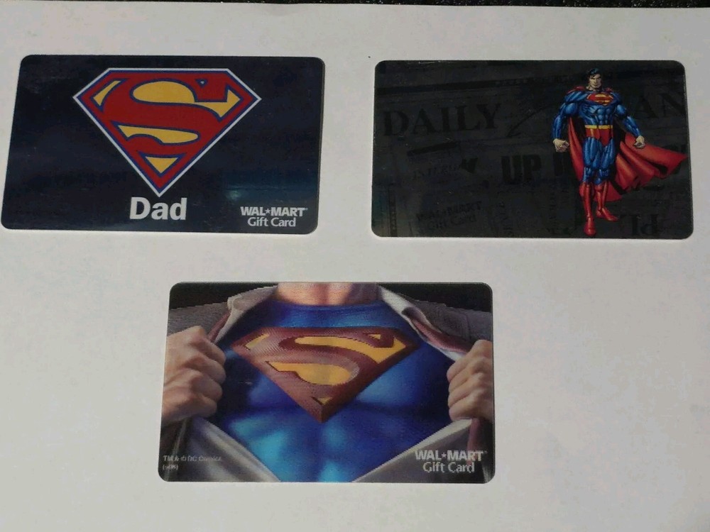 Walmart Gift Card- DC Comics - Superman - Lenticular - Set - No Value