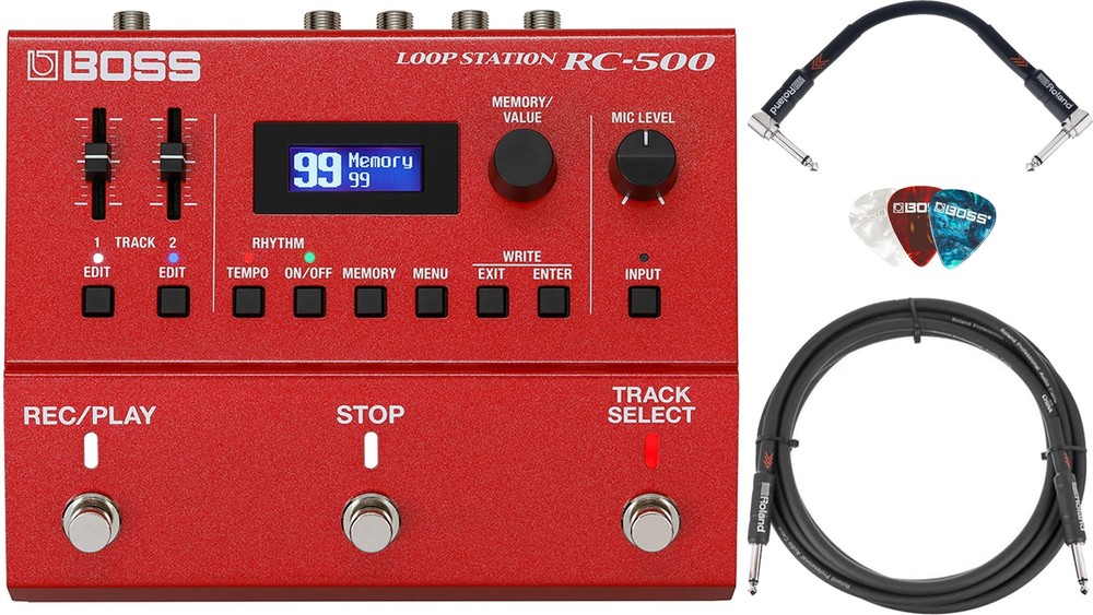Boss RC-500 Loop Station w/ Instrument Cables
