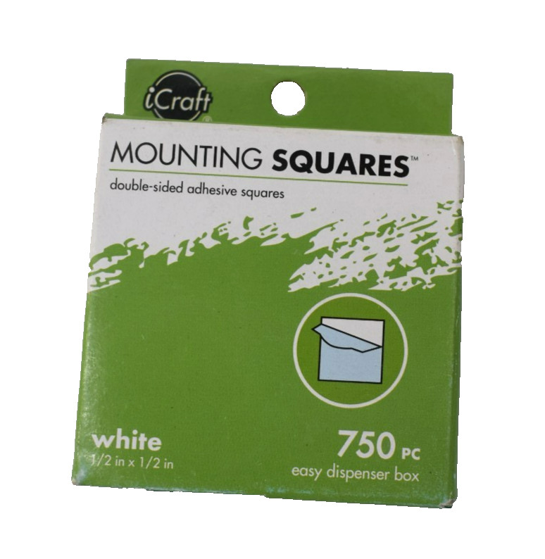 Therm O Web Mounting Square Permanent 1/2" x 1/2" 750 Pack White Set Kit