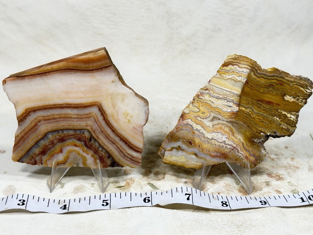 Strawberry Onyx/ Java Lace Agate Slab Set, Lot##350