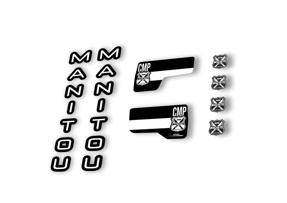 Manitou Machette Comp 2020 Fork Suspension Decal Kit Sticker Set White