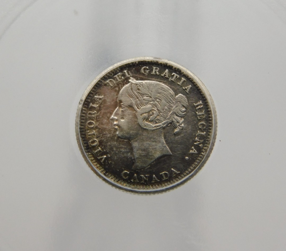 1858 CANADA FIVE CENT ICG VF30 (BT1210)