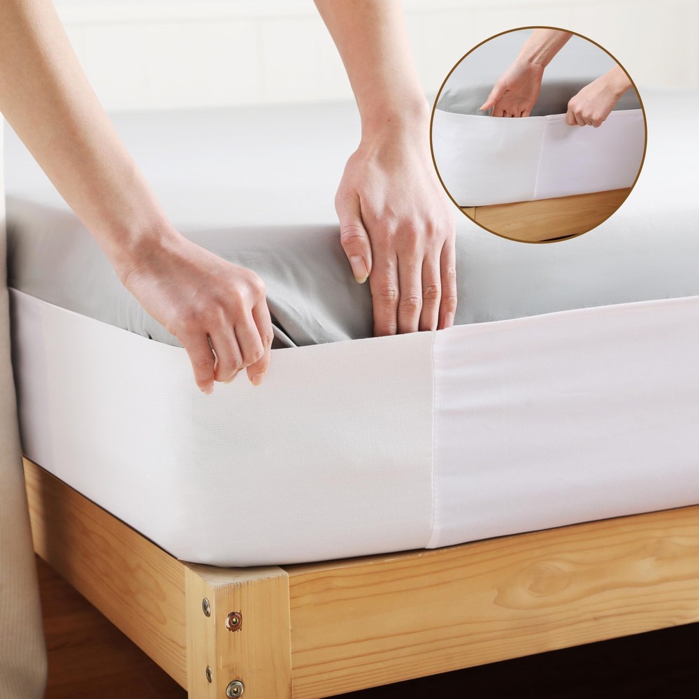 Fitted Bed Sheet Holders & Straps - Secure Elastic Sheets to Mattress Corners...