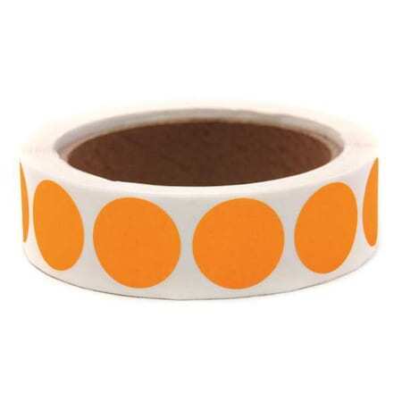 Zoro Select 3Vcn7 Blank Dot Label Orange 1"W, Pk1000