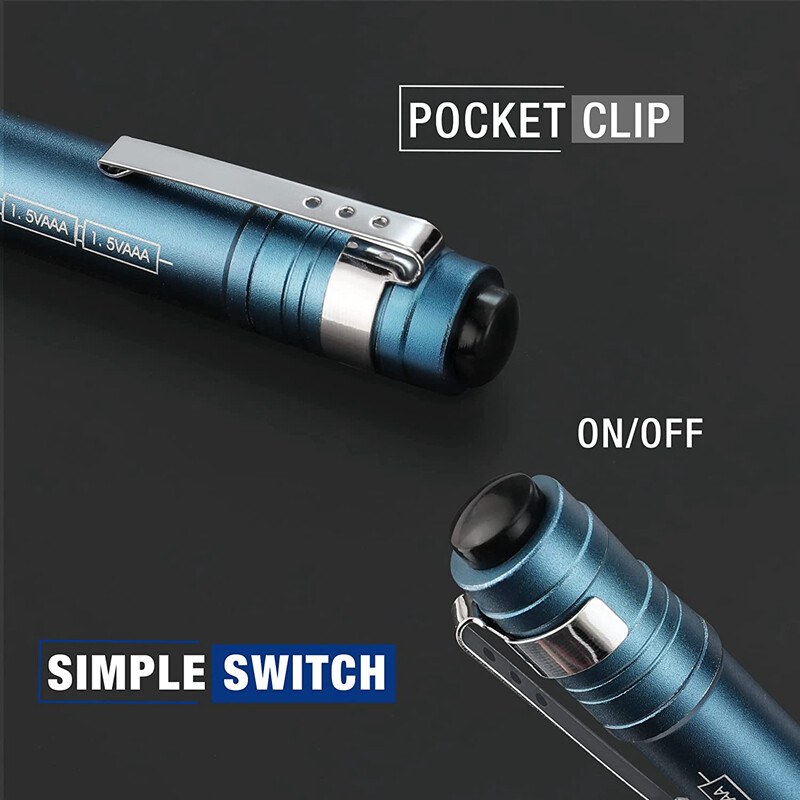 WORKPRO 4PC LED Pen Light Set Aluminum Handheld Pocket Torch Penlight Flashlight