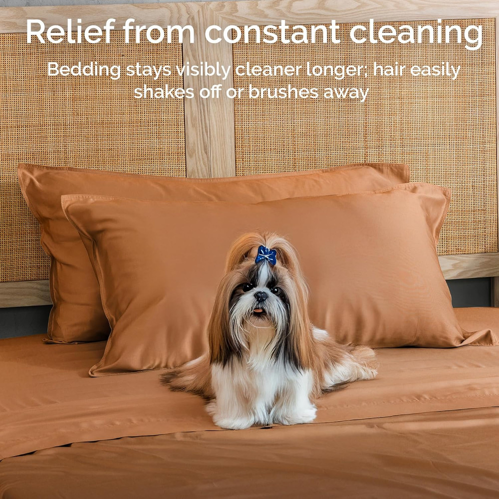 Cooling Bamboo Sheets Set with 2 Pillowcases - Soft & Hypoallergenic