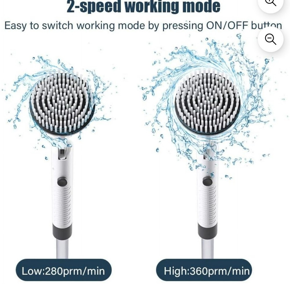 POWERFUL Electric Cleaning Srubber 7-1, 7 Heads, Adjustable Handle, Wireless,