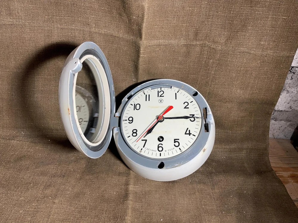 Soviet Navy Submarine Clock, Soviet Maritime, Military, Nautical, Cold War Clock