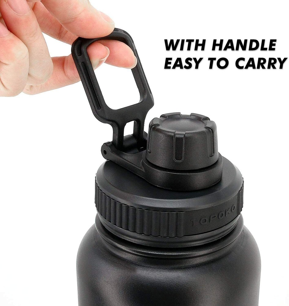 Replacement Twist Lid For Hydro Flask Wide Mouth Water Bottle With Handle Black