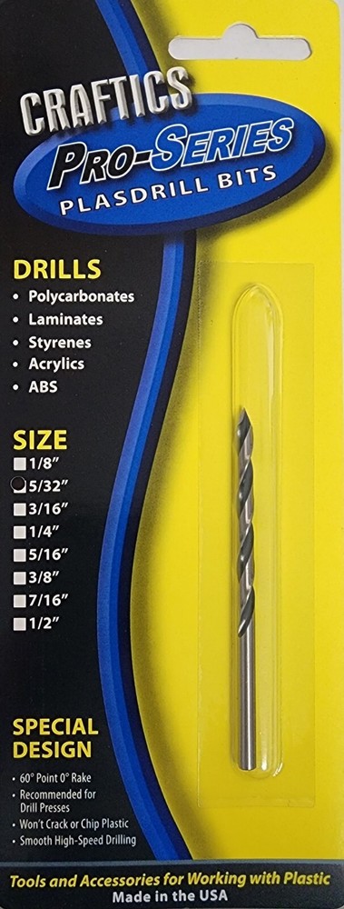 Craftics 5/32" Professional Series Drill Bit for Plastics