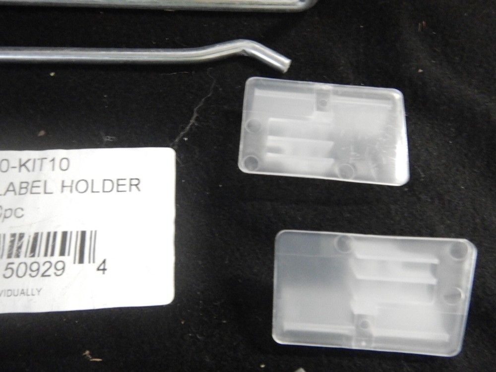 50 Pack 10" Hook with Label Holder for Pegboard Retail Display Use