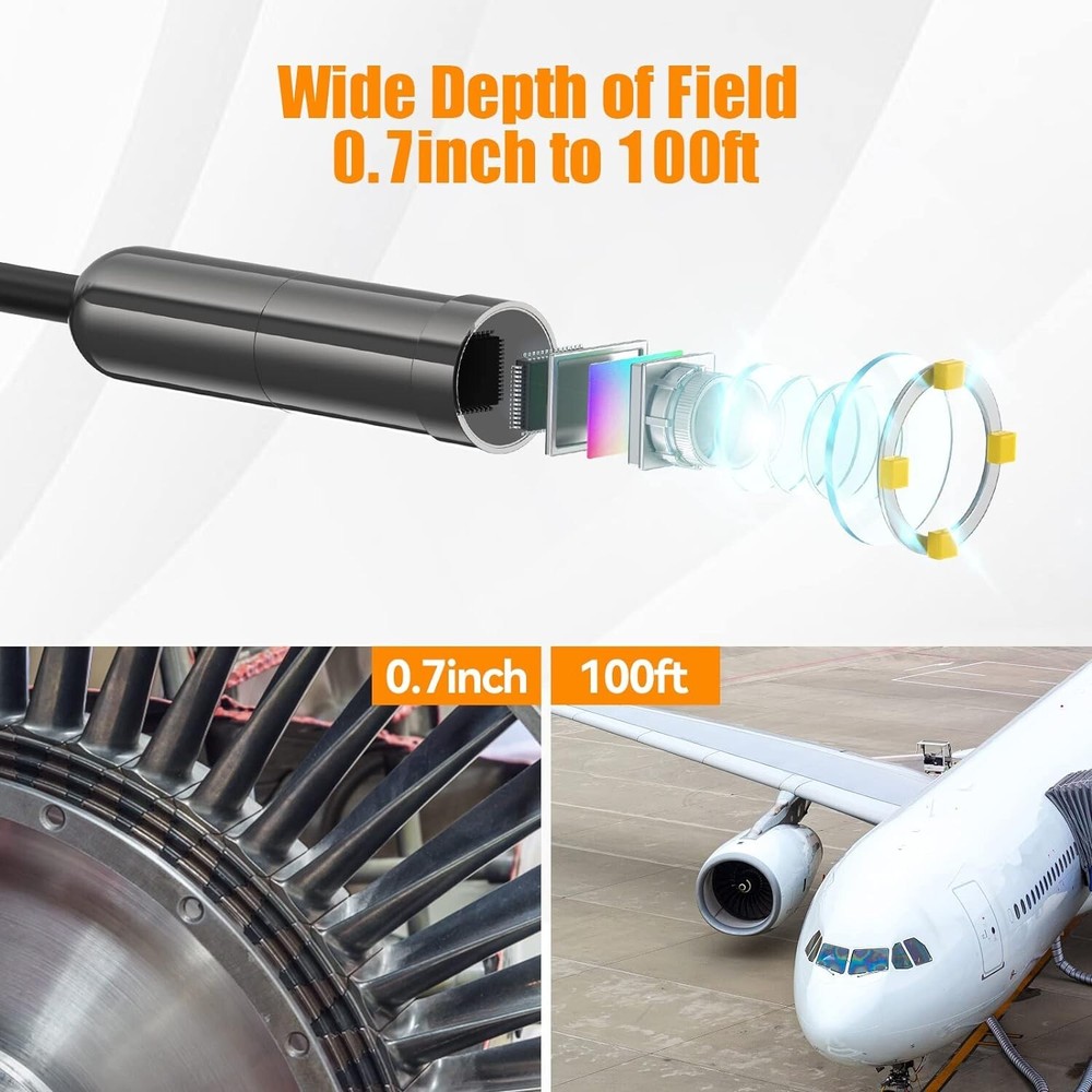 5.0MP HD USB Borescope Inspection Camera Auto-Focus Endoscope for Android