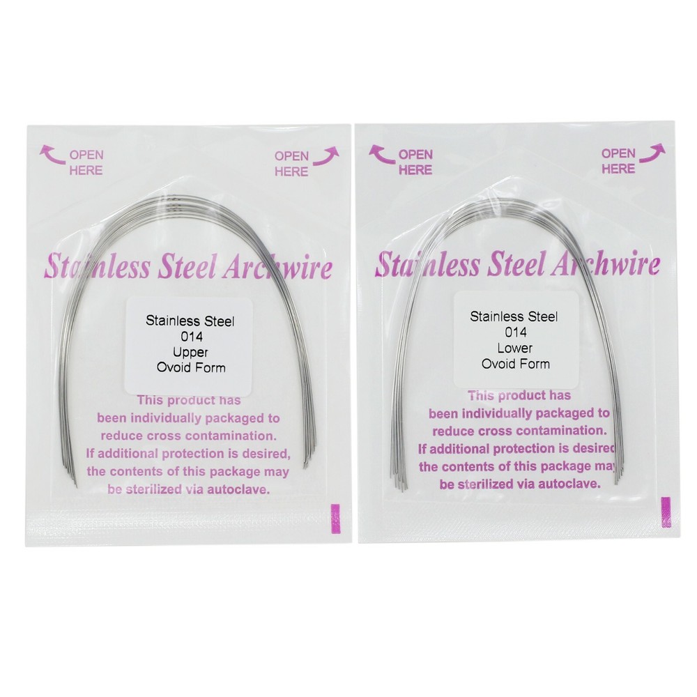 Dental Orthodontic Stainless Steel Arch Wire Round Rectangular Ovoid Upper/Lower