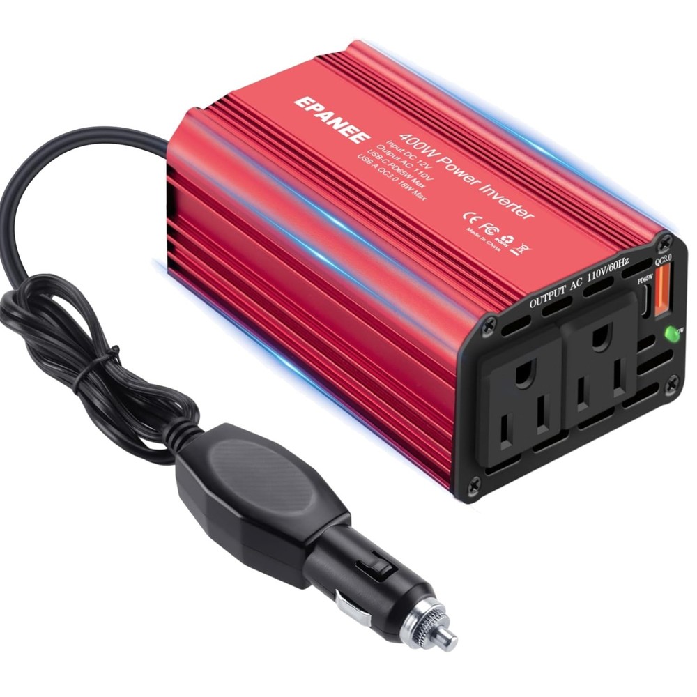 Car Charger Plug-In Adapter with PD 65W USB-C & QC 18W