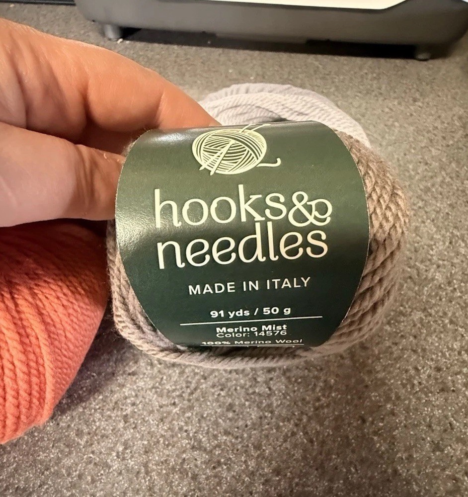 Hooks & Needles Crochet Kit Merino Yarn Set + Pattern Guide & Storage Bag