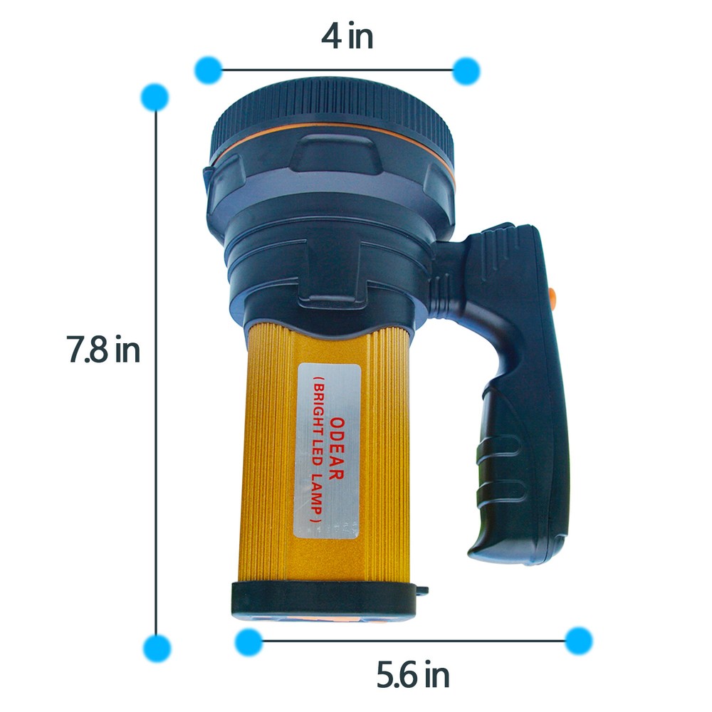 Odear Super Bright Torch Flashlight Searchlight Handheld LED Spotlight Camping