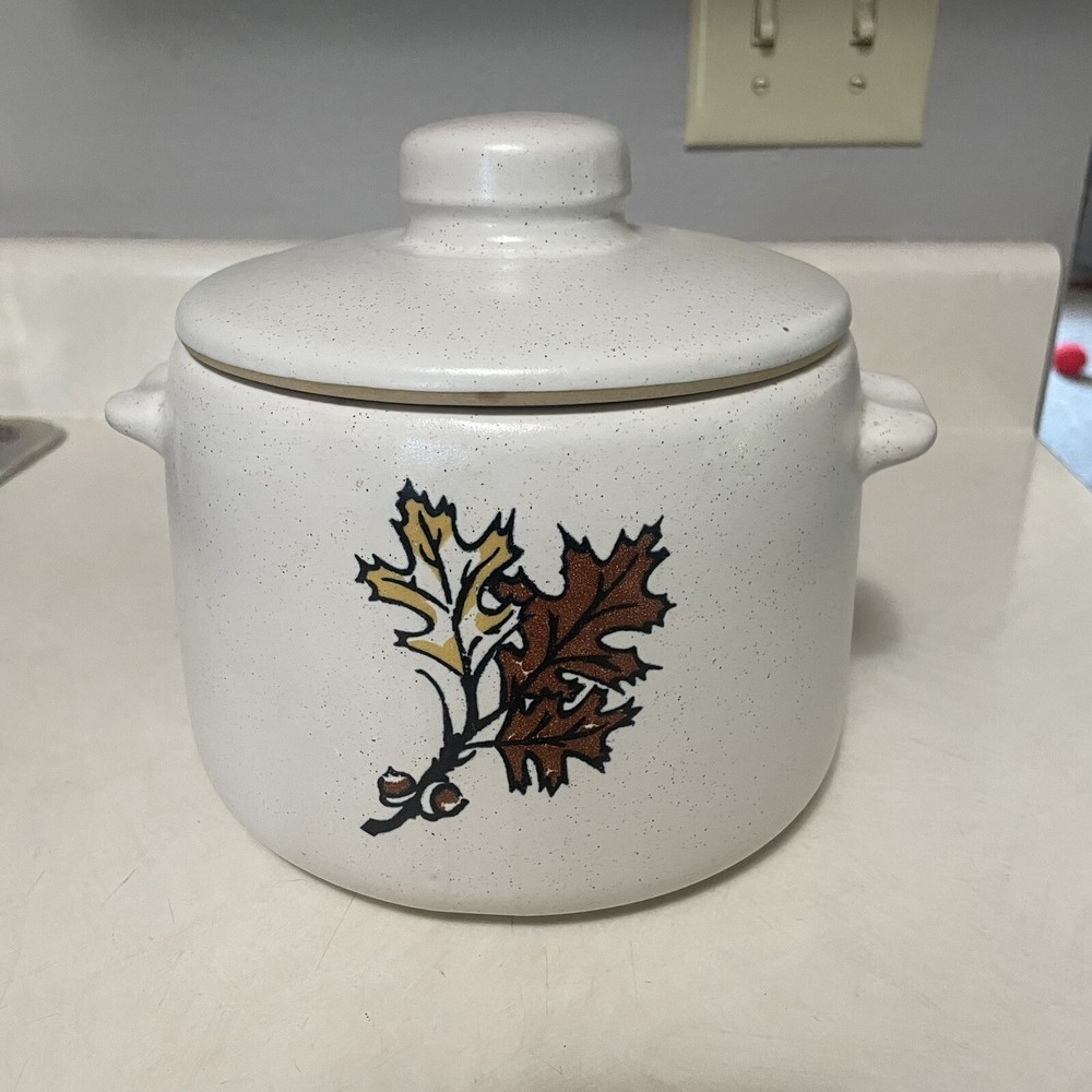 Vintage West Bend Pottery Bean Pot Crock With Lid