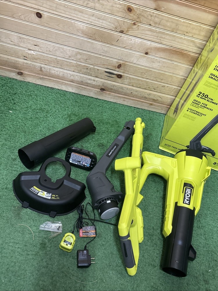 RYOBI 1+ 18-Volt Cordless Electric String Trimmer/Edger and Blower Combo Kit