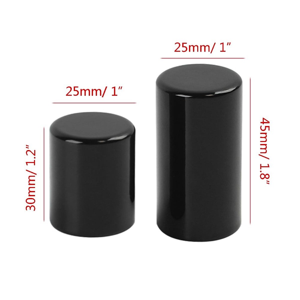 4x Black Docking Hardware Point Covers Magnet Caps For Harley Touring Softail
