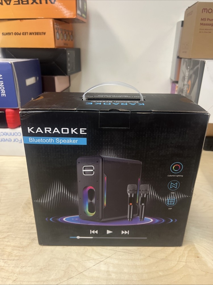 Karaoke Machine KM20 bluetooth speaker with 2 microphones