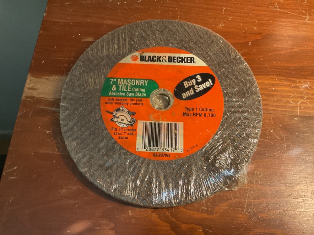 Black & Decker 7" Masonry &Tile Cutting 63-237W3