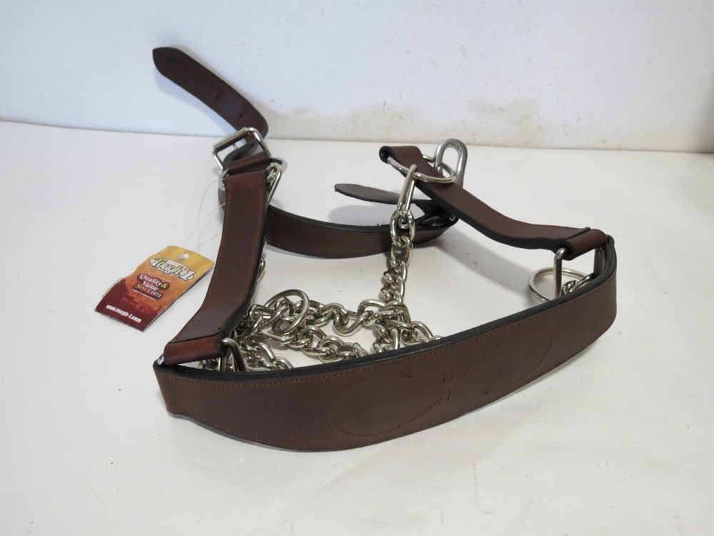 Leather Mule Halter with Draw Chain 44-2050-7-0