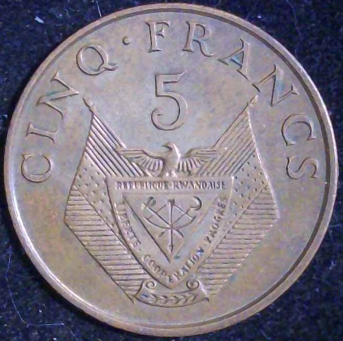 Rwanda - 1974 - 5 Franc - KM13