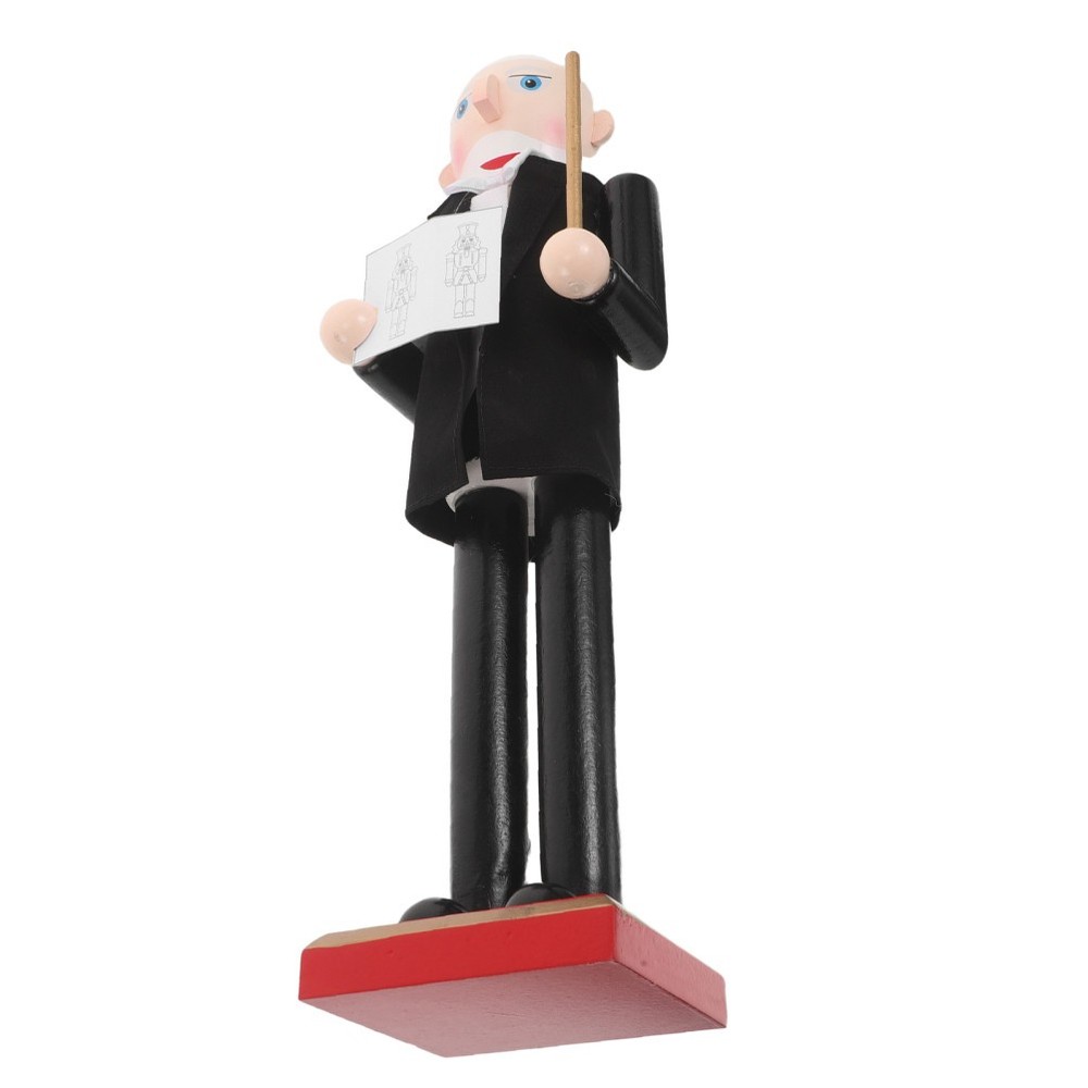 Wooden Professor Nutcracker Decorative Black Nutcrackers Decoration