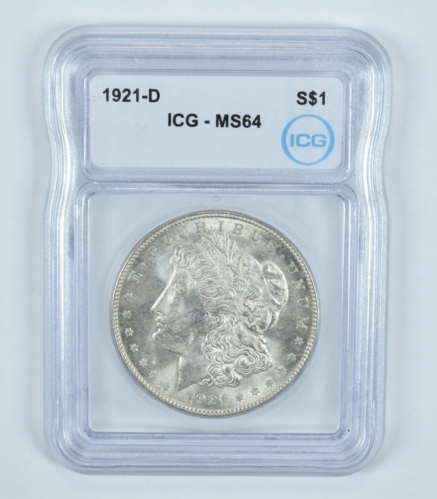 1921-D Morgan Silver Dollar MS64 ICG