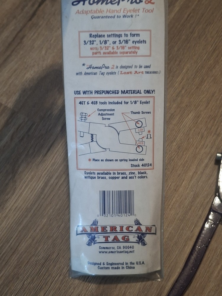 HOMEPRO 2 American Tag Co Adaptable Eyelet Setting Tool 1/8 Scrapbook Crafting