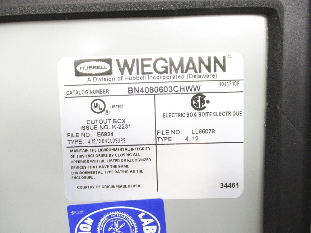 HUBBELL BN4080603CHWW NSNP