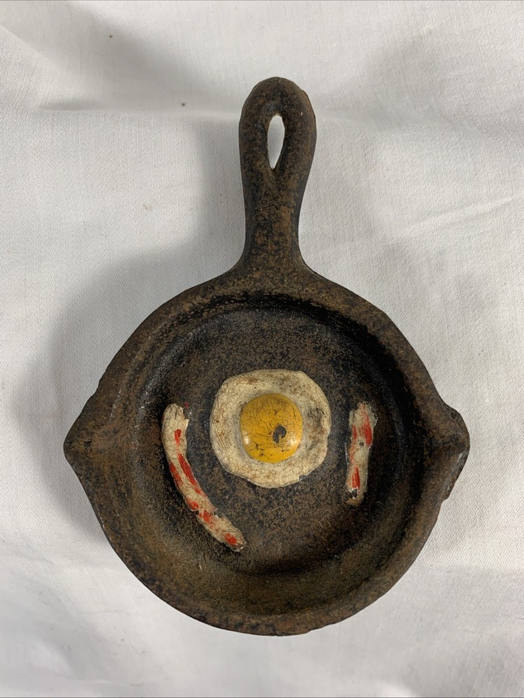 Miniature Cast Iron Skillet 3” Egg and Bacon