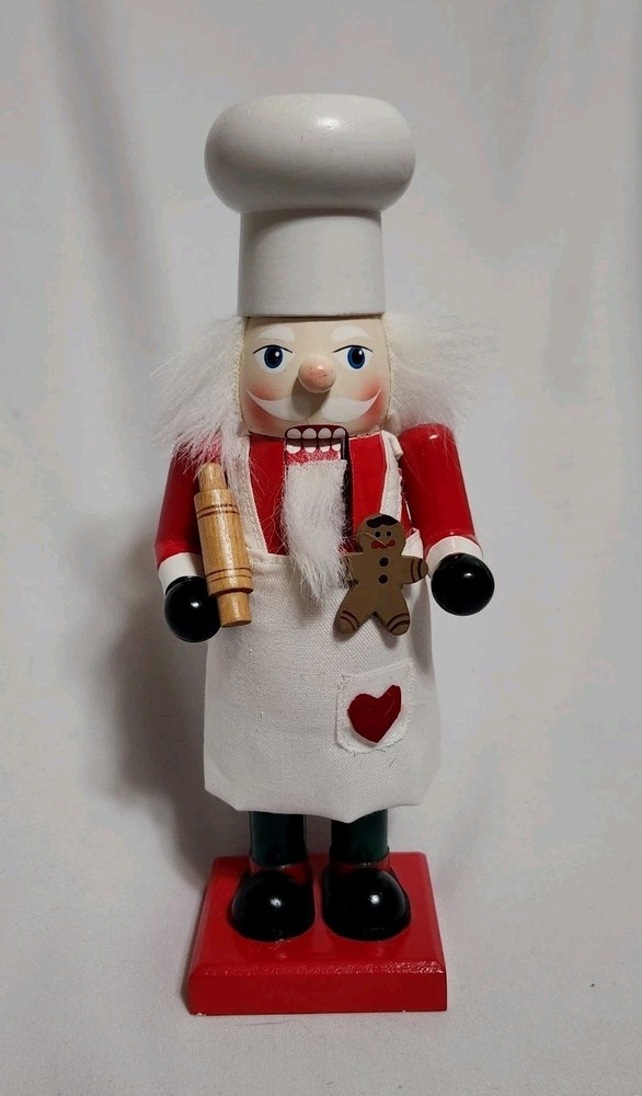 Wooden Christmas Chef, Baker, Cook Nutcracker 10"