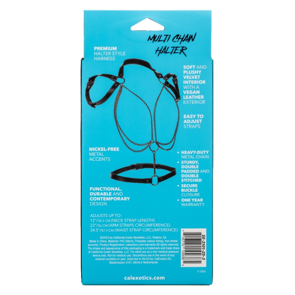 Cal Exotics Euphoria Collection Multi Chain Halter Harness - Black
