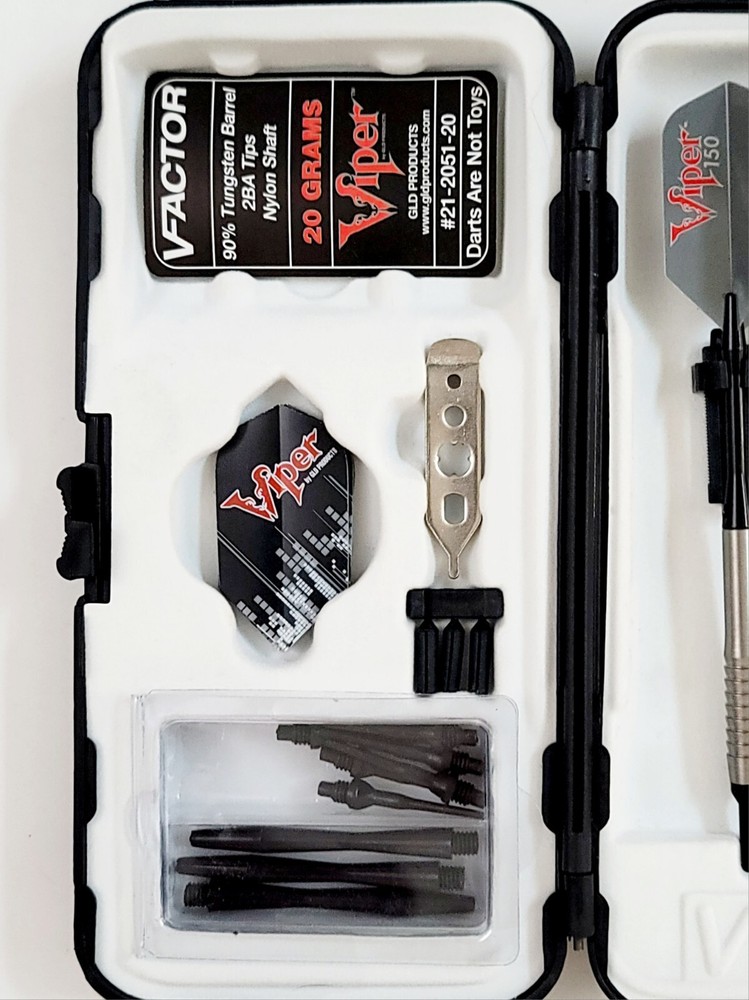 Viper V Factor 90% Tungsten Barrell 20 Grams Soft Tip Darts W/ Deluxe Case Tools