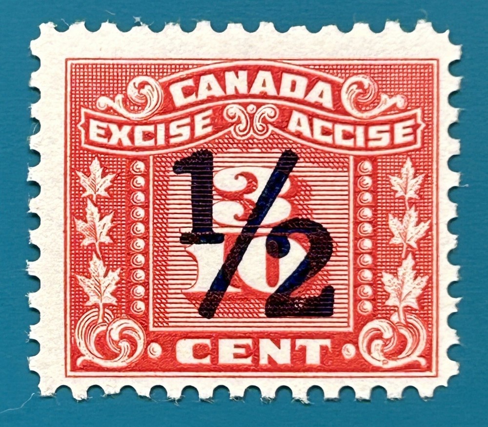 Lot98 Canada 3 Leaf Excise Stamp FX109 MNH