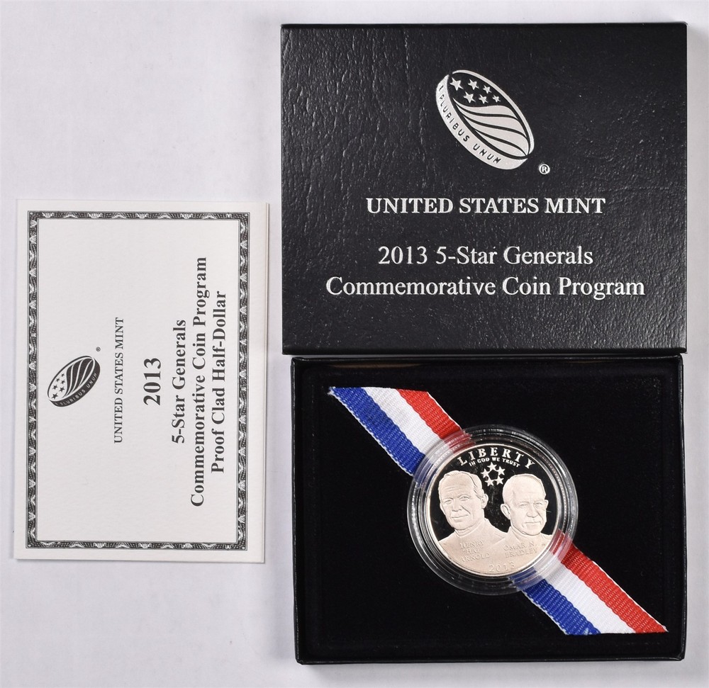 2013 5-Star Generals Clad Commemorative Half Dollar - Proof With Box & COA