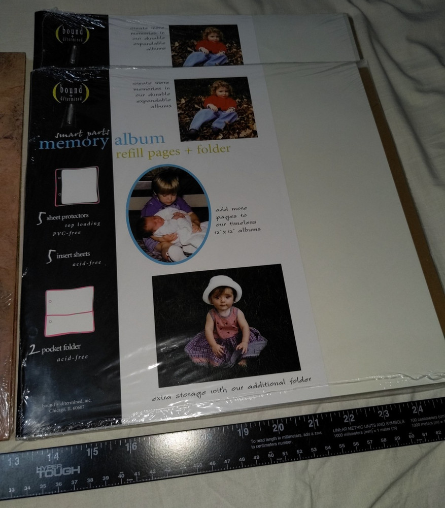 Bound + d/termined "Ever Remembered" Scrapbook Kit w/ 2x Refill Pages + Folder