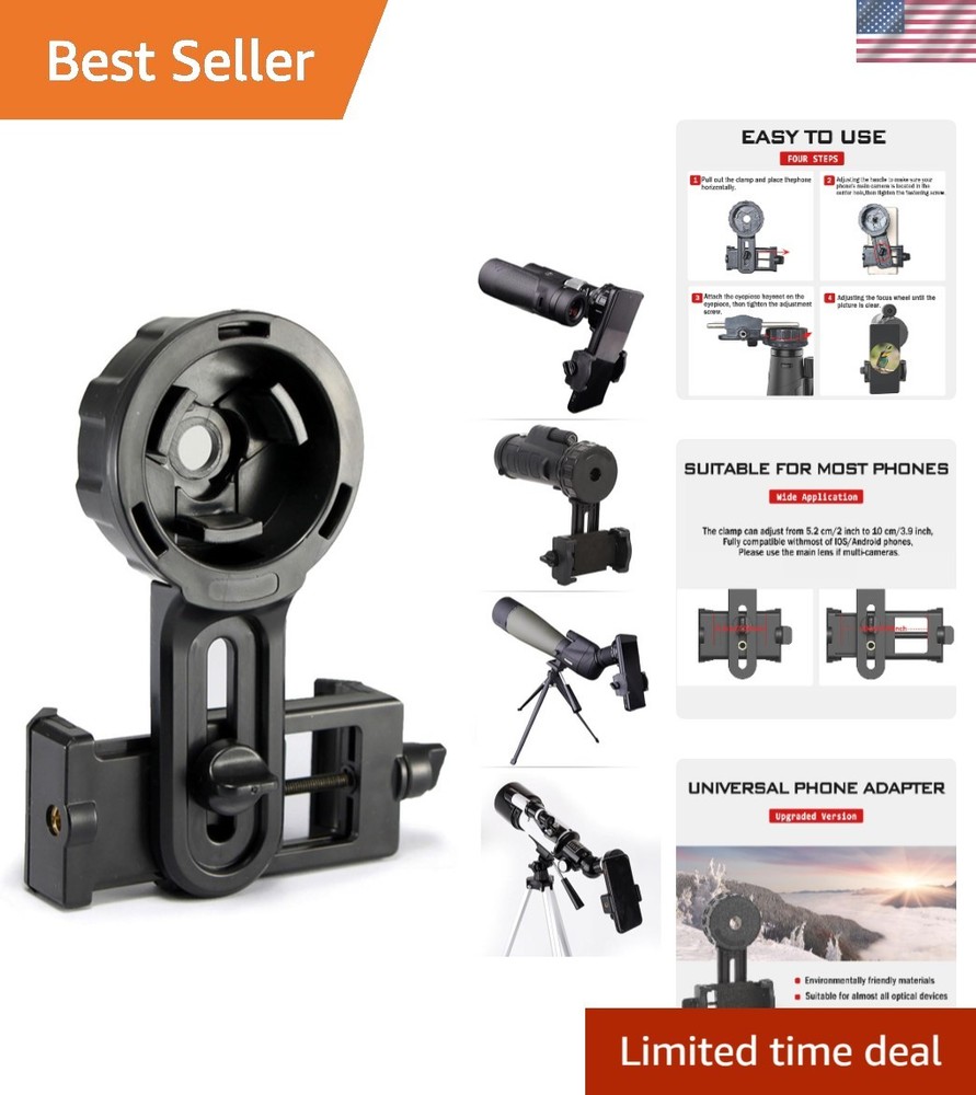 Universal Phone Adapter - Adapter for Binoculars, Telescope, Monocular, Spott...