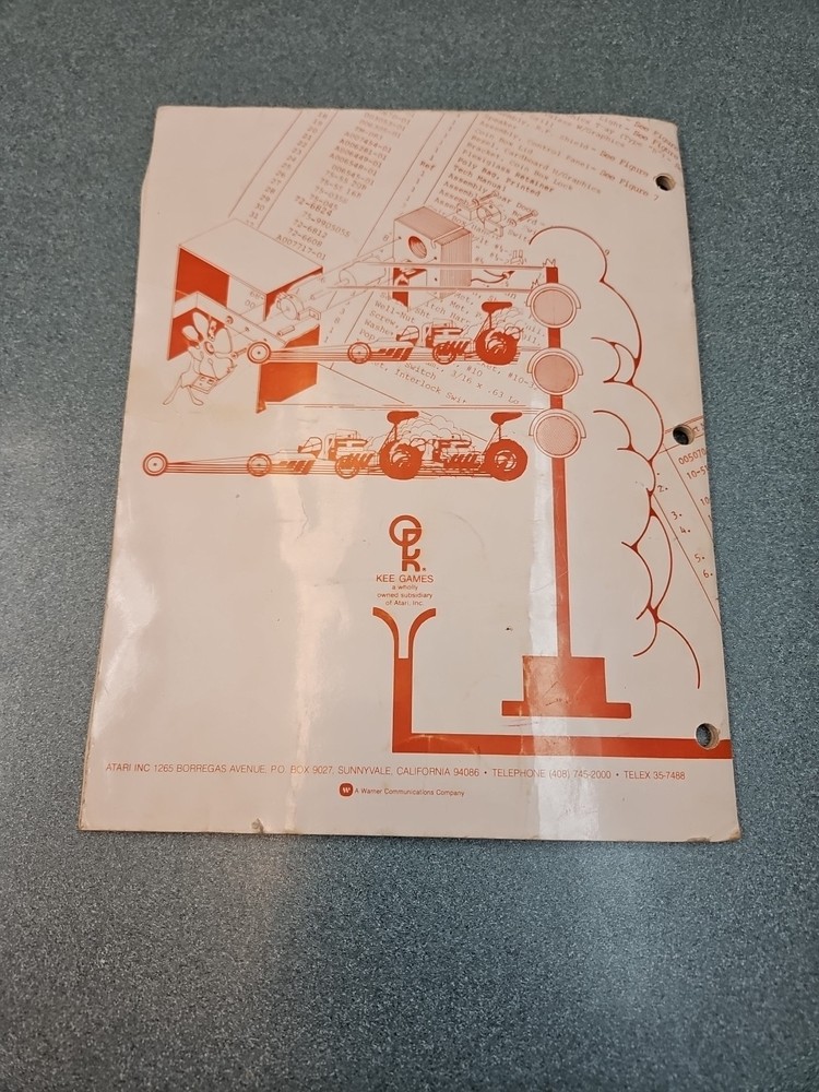 DRAG RACE ATARI Illustrated Parts Catalog