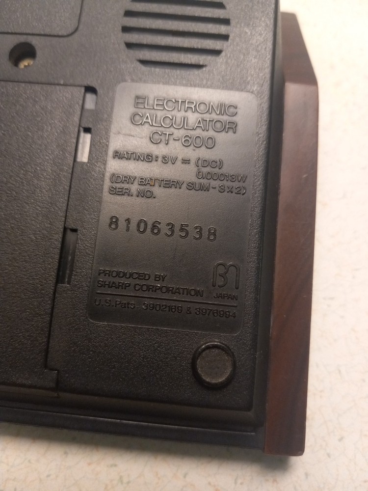 Sharp Elsi Mate CT-600 Calculator - 1970's - Fully Working