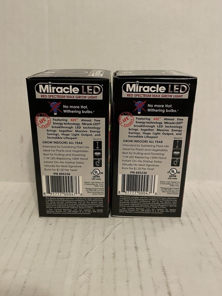 2 Miracle LED Grow Lite NASA Color