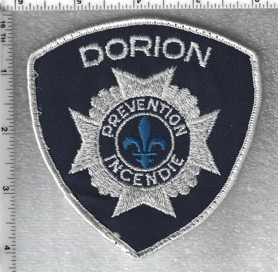 Dorion Fire Dept (Quebec, Canada) Uniform Take-Off Shoulder Patch