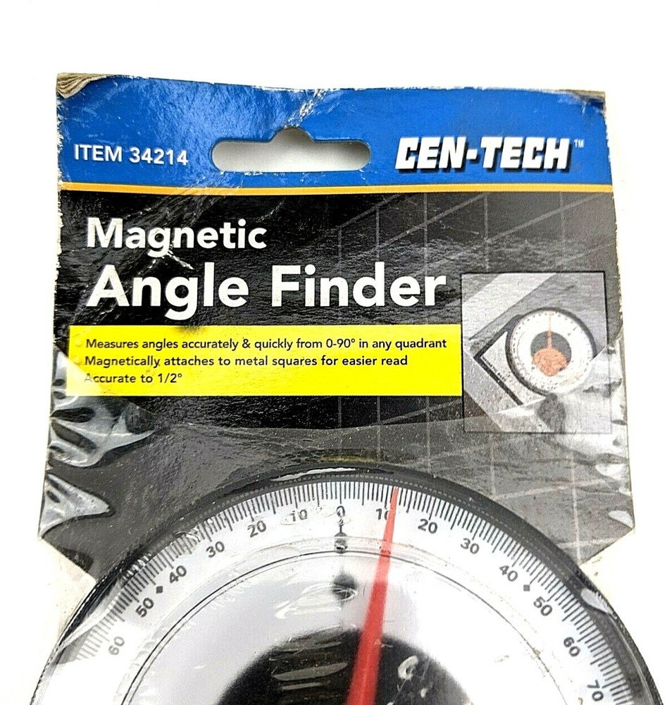 CEN-TECH MAGNETIC BASE ANGLE FINDER PROTRACTOR Item 34214 Harbor Freight