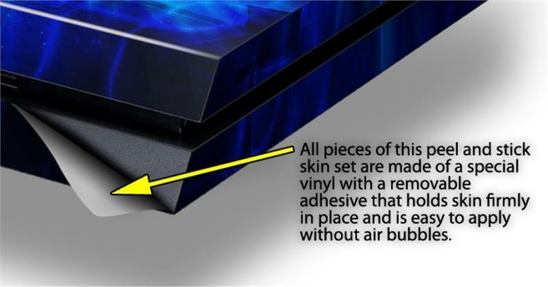 Skin for original PS4 Gaming Console Cubic Shards Blue