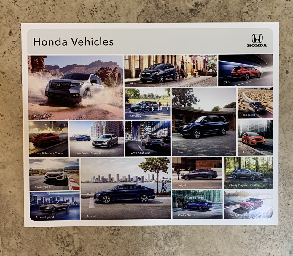 2019 HONDA Vehicles Full Line Brochure